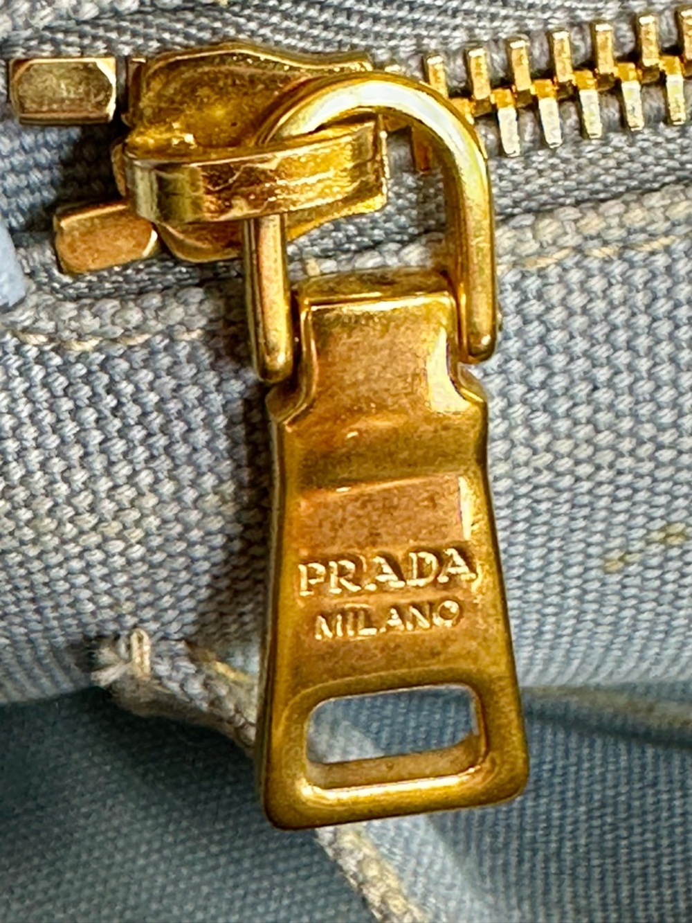 Prada Canapa Logo Canvas satchel Light blue Original Adj. Strap COA - Picture 17 of 17